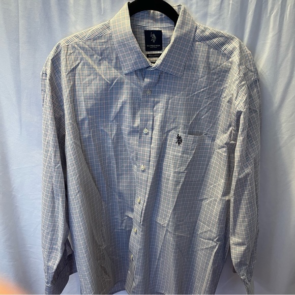 U.S. Polo Assn. Other - U.S. Polo Assn. Long Sleeve Button Down Checked Dress Shirt Men’s Size XXL
